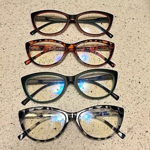 Stylish Women's Cat-Eye Glasses Set readers +1.00